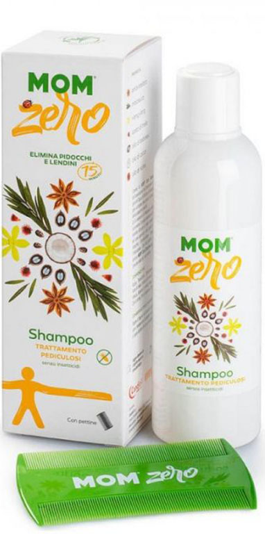 MOM ZERO SHAMPOO TRATTAMENTO PEDICULOSI 200ML Anti pidocchi e lendini