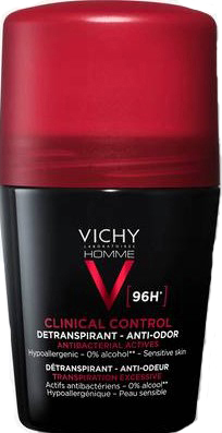 VICHY HOMME Deodorante Uomo Roll-On Clinical Control 96H Antitraspirante 50ml