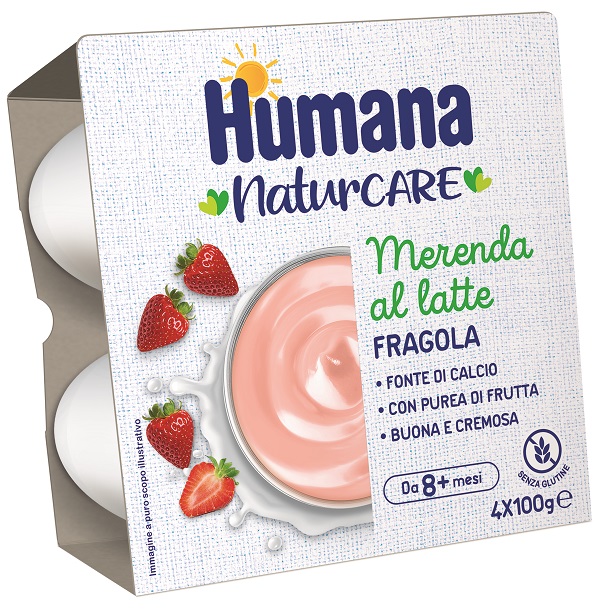 HUMANA Mer.Latte Fragola4x100g