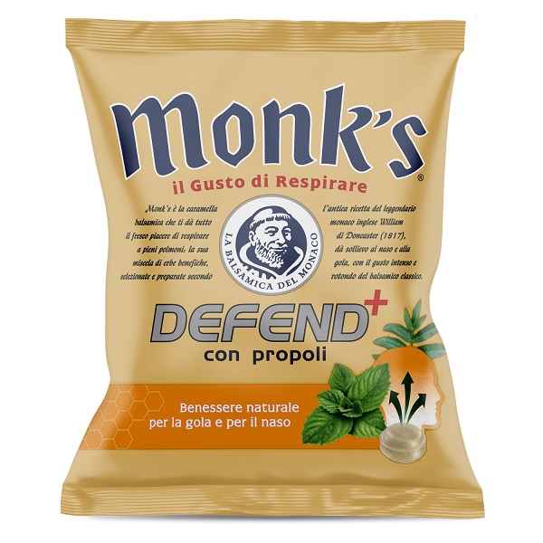 MONK'S Defend+ Caramelle Balsamiche con Propoli 46g