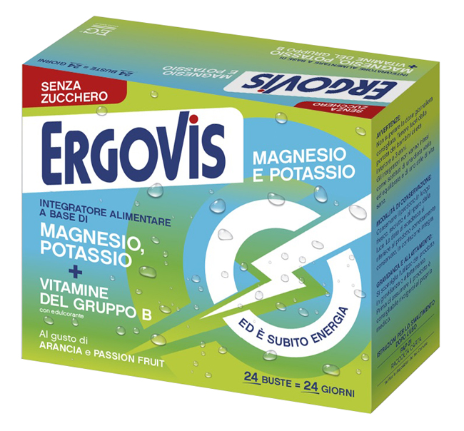 ERGOVIS MAGNESIO POTASSIO VITAMINE B SENZA ZUCCHERO 24 BUSTINE