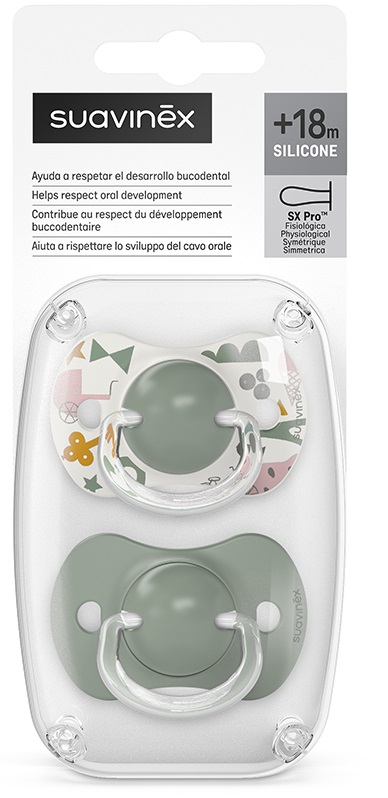 SUAVINEX A WALK IN THE PARK SUCCHIETTO SILICONE +18 MESI SX PRO VERDE 2 PEZZI