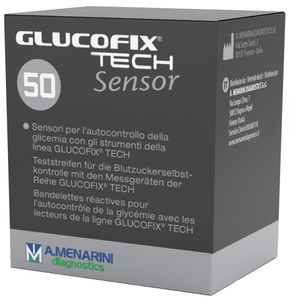 Glucofix tech sensor - Strisce misurazione glicemia 50 pezzi