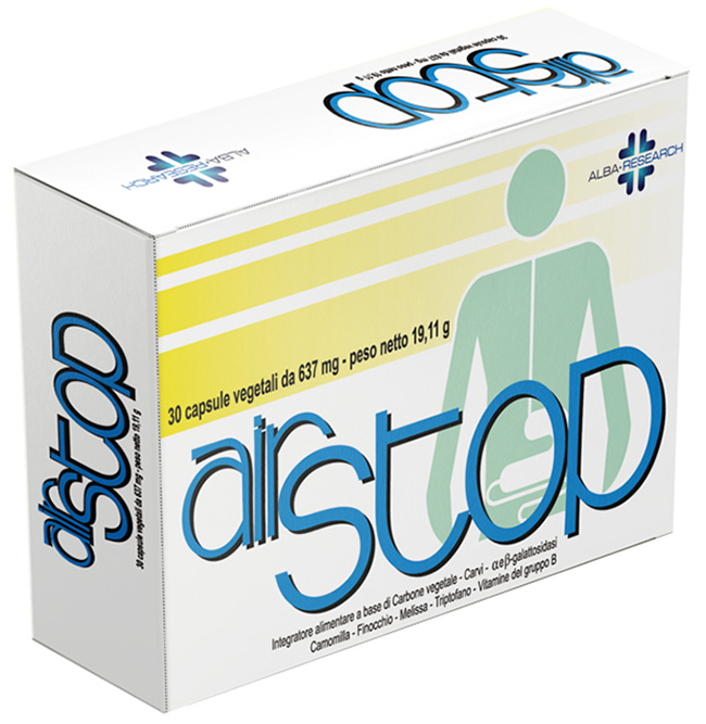 AIRSTOP 30 Capsule - Integratore per l'eliminazione dei gas intestinali