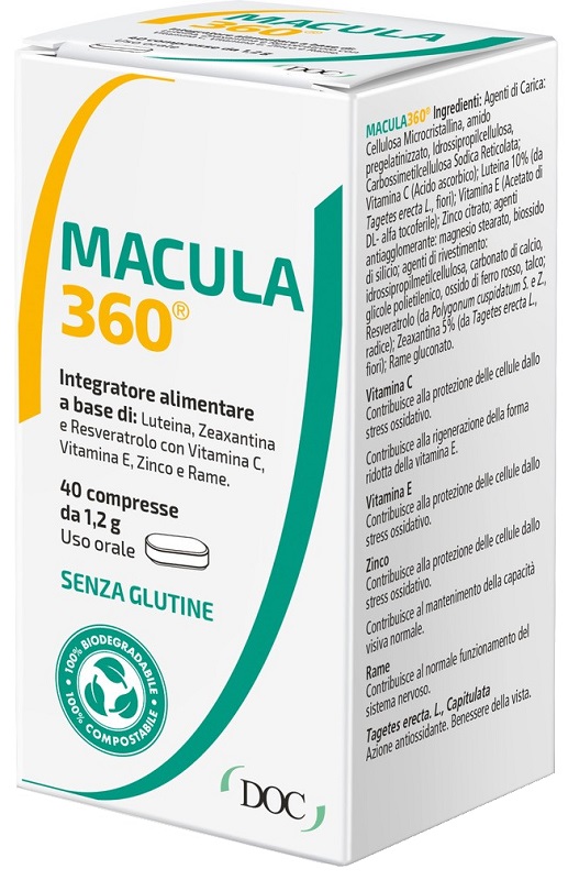 MACULA360 40 Compresse - Integratore per il benessere della vista e del sistema nervoso