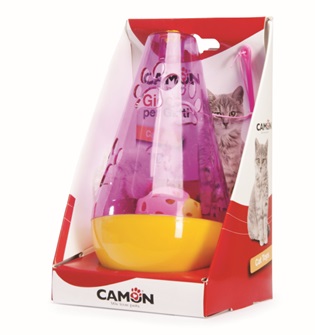 GIOCO GATTO OSCILLANTE C/PIUMA