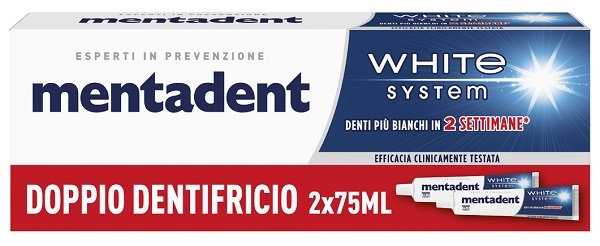 MENTADENT Dent.White 2x75ml