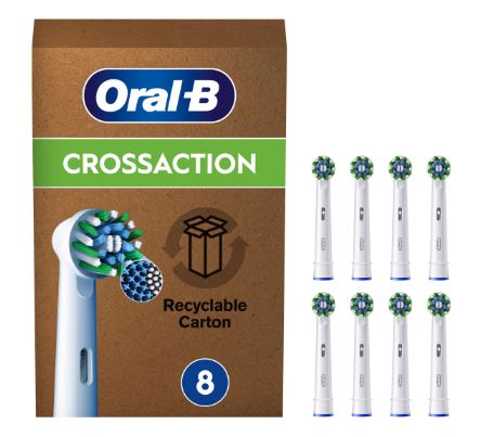 ORAL-B Power Refill Cross Action 8 Testine di Ricambio