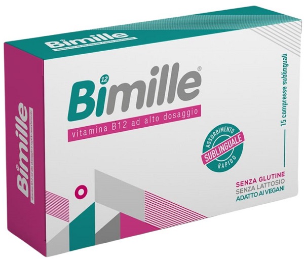 BIMILLE 15 Compresse Sublinguali - Integratore ad alto dosaggio di vitamina B12