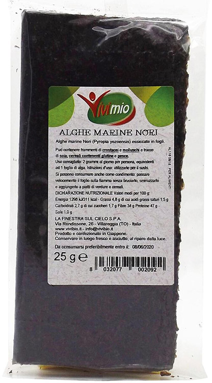 ALGHE NORI FOGLI VVM 25G