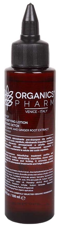 ORGANICS PHARM DETOXIFYING LOTION 100ML Trattamento detossinante pre-shampoo per il benessere del cuoio capelluto