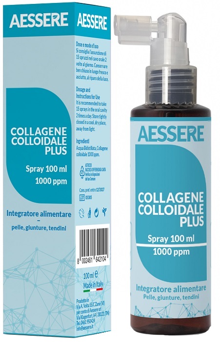 COLLAGENE Colloidale Plus 1000ppm 100ml - Integratore per il benessere di pelle e articolazioni