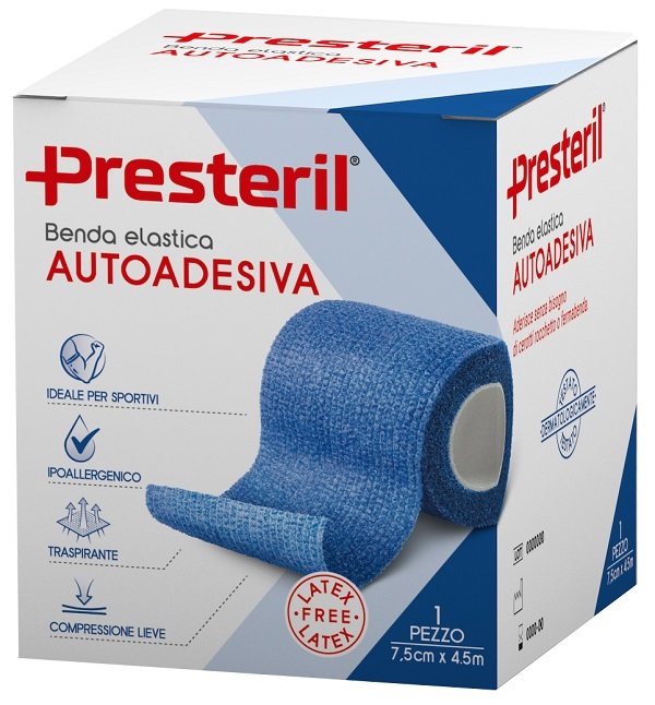 PRESTERIL BENDA ELASTICA AUTOADESIVA 7,5cmX4,5m BLU