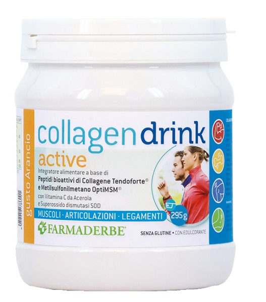 Collagen Drink Activ Farmaderbe 295g - Integratore Alimentare con Collagene, MSM e Vitamina C per Muscoli e Articolazioni