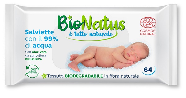 SALVIETTE 99% ACQUA BIONATUS 64P