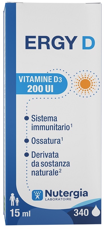 ERGY-D 15ml - Integratore per il sistema immunitario e il benessere delle ossa
