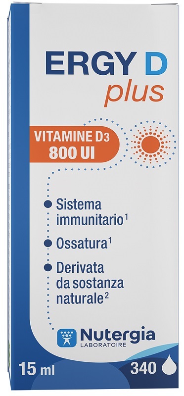 ERGY-D Plus 15ml - Integratore per il sistema immunitario e il benessere delle ossa