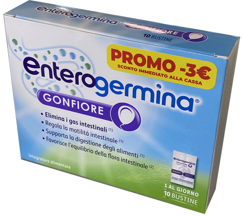 ENTEROGERMINA GONFIORE 10 Bustine - Integratore per il gonfiore addominale