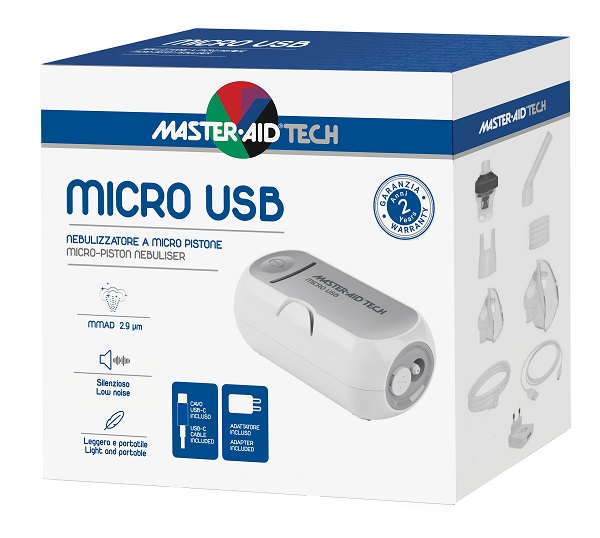 Master Aid Tech Micro USB Nebulizzatore 1 pezzo - Dispositivo per Aerosol