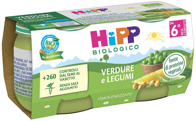 OMO HIPP Bio Verd/Legumi 2x80g