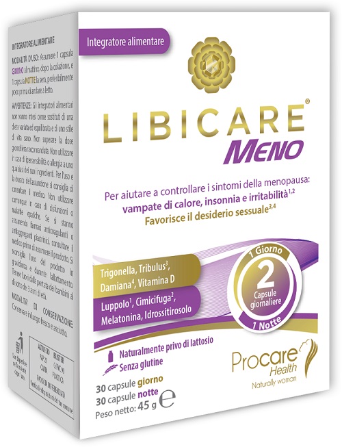 LIBICARE MENO 60 CAPSULE - Integratore per il controllo dei sintomi della menopausa