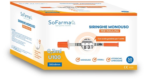 SIRINGA INSULINA 0,3ML 30PZ SF+