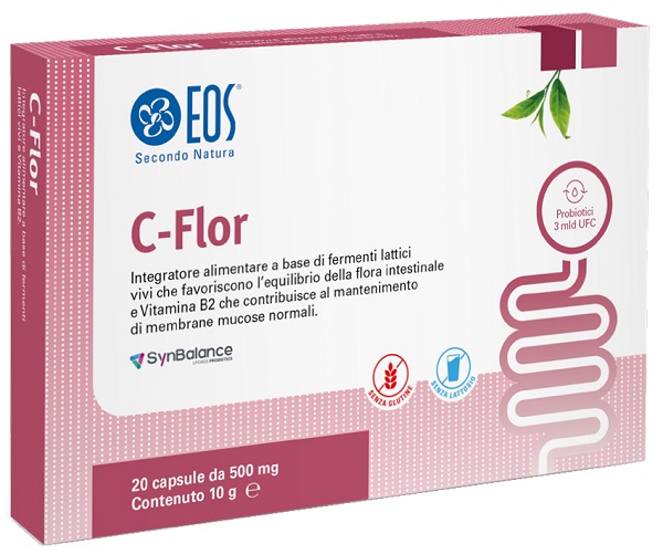 EOS C FLOR 20 Capsule - Integratore per l'equilibrio della flora intestinale e il benessere delle mucose