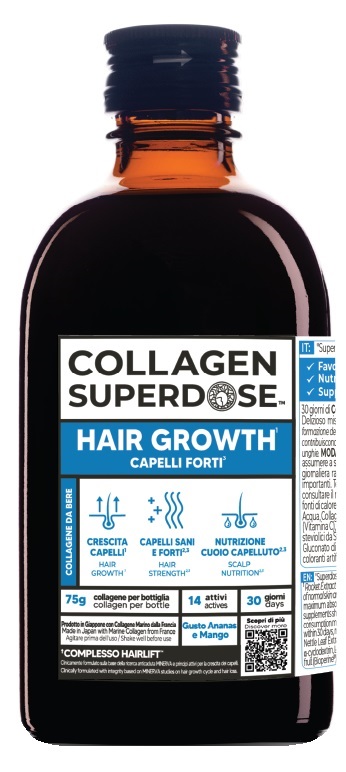 COLLAGEN SUPERDOSE HAIR 300ML Integratore di collagene per il benessere dei capelli