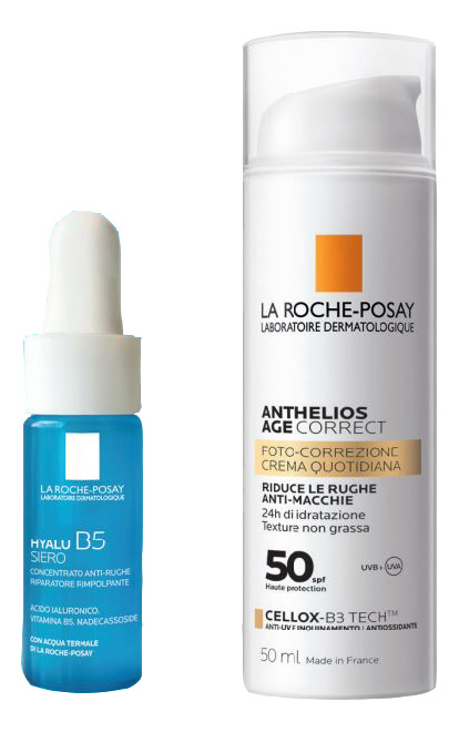 ANTHELIOS AGE CORRECT SPF50 Crema Solare 50ml + HYALU B5 Siero Anti Rughe 10ml