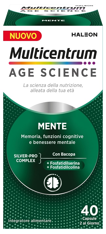 Multicentrum Age Mente - Pfizer - 40 compresse - Integratore specifico per funzioni cognitive e benessere mentale