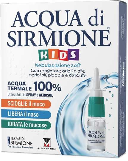 ACQUA DI SIRMIONE KIDS GOCCE NASALI IGIENE QUOTIDIANA NASO GOLA BIMBI 6 FLACONCINI