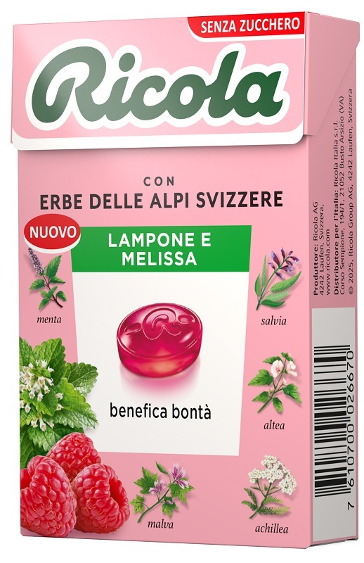 RICOLA Caramelle Lampone & Melissa Senza Zucchero 50g