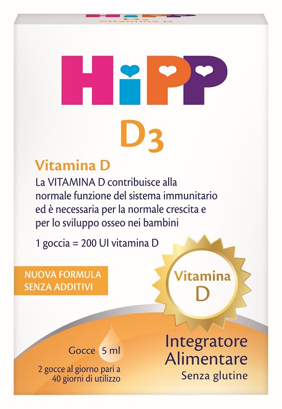 HIPP D3 5ml - Integratore bimbi per le ossa e il sistema immunitario