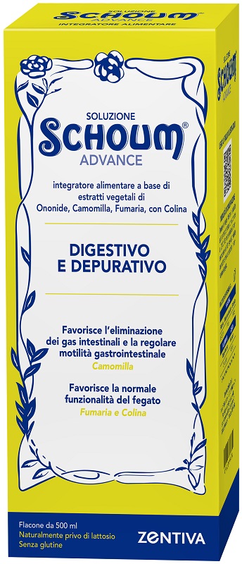SCHOUM Soluzione Advance 500ml - Integratore depurativo per disturbi digestivi