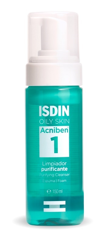 ISDIN Acniben 1 Oily Skin Purifying Cleanser - Schiuma Detergente per Pelle Grassa e Acneica 150 ml