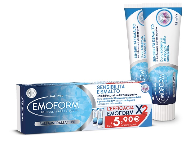 EMOFORM DENTIFRICIO SENSIBILITA' E SMALTO BIPACK 2x75ml