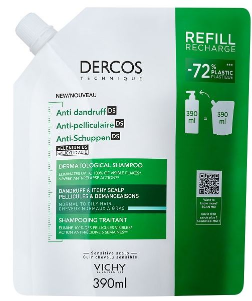Vichy DERCOS Shampoo Antiforfora Grassa Ricarica