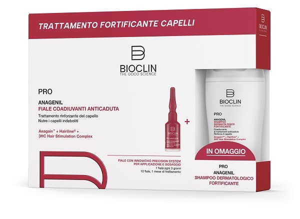 BIOCLIN PRO ANAGENIL Kit Anticaduta Capelli 10 Fiale + Shampoo 150ml