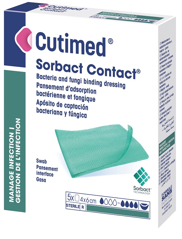 CUTIMED Sorbact Contact Medicazione 4x6cm 5 Pezzi