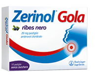 ZERINOL GOLA RIBES 18PAST 20MG