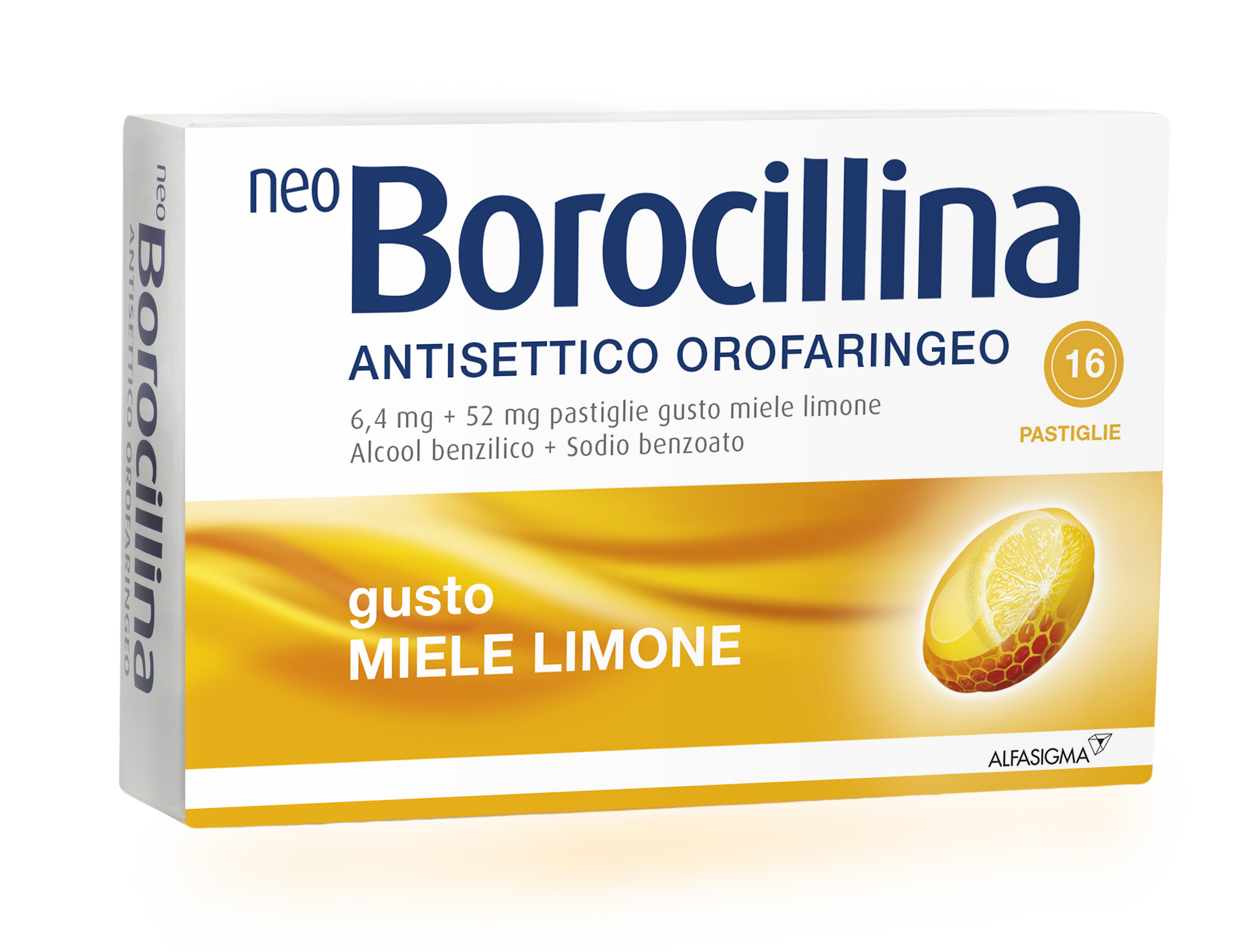 NEOBOROCILLINA ANTISETTICO OROFARINGEO 16 PASTIGLIE LIMONE
