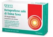 KETOPROFENE LISINA TEVA 12BS