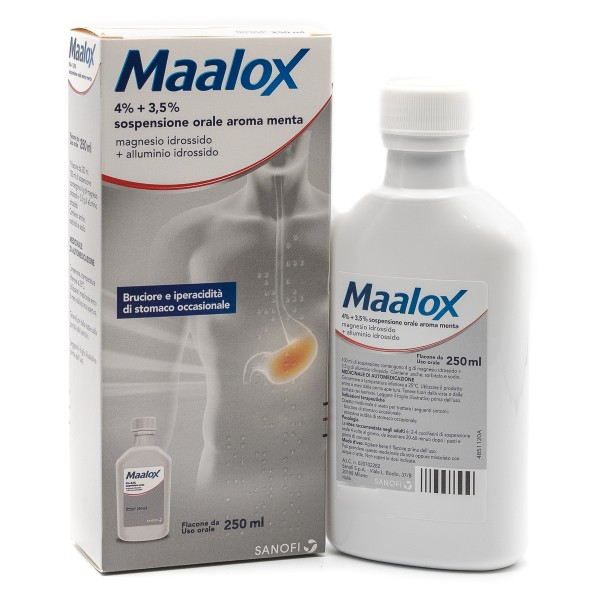 MAALOX OS SOSP 250ML 4+3,5% ME