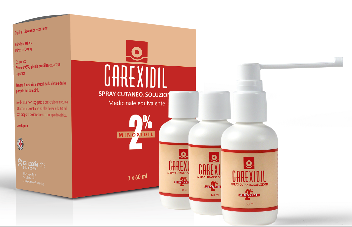 CAREXIDIL 3FL SOLUZ CUT 60ML2%