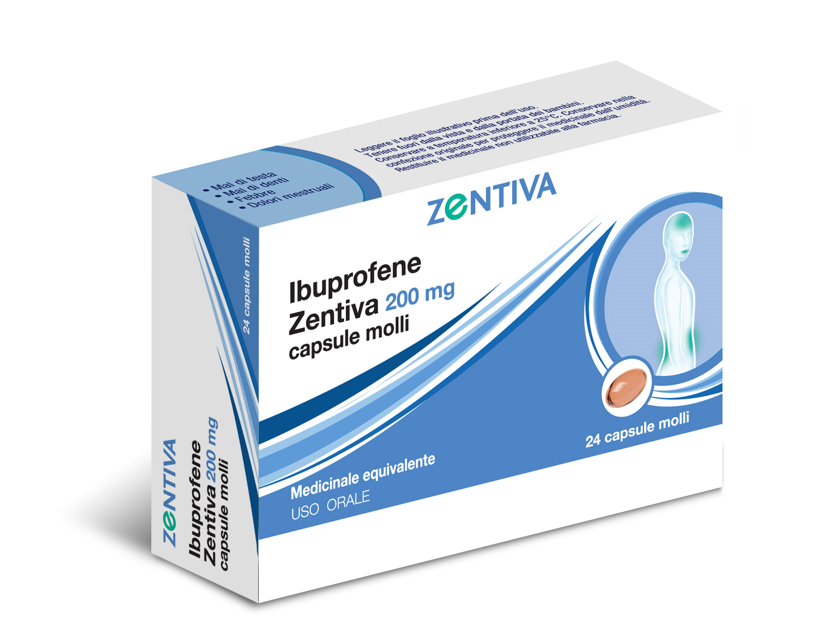 IBUPROFENE ZEN 24CPS MOL 200MG