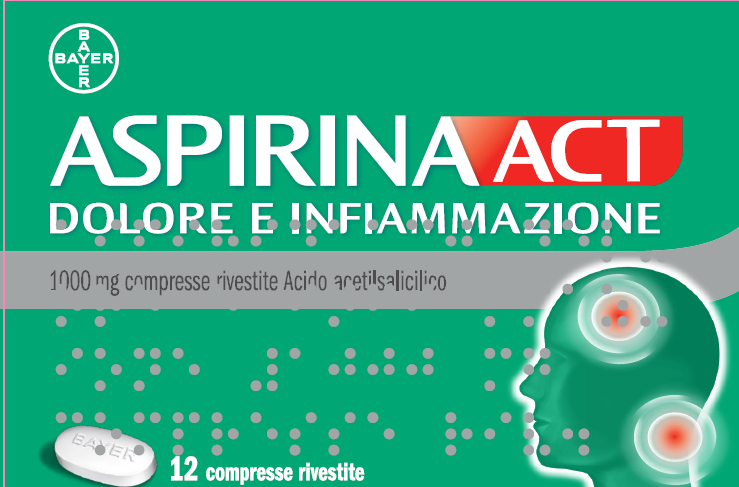 ASPIRINAACT DOL INF 12CPR 1G